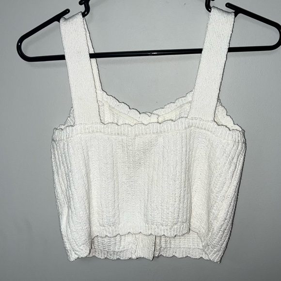 Weekend Los Angeles | NWOT White Crop Knit Tank In White | XS - Picture 4 of 12